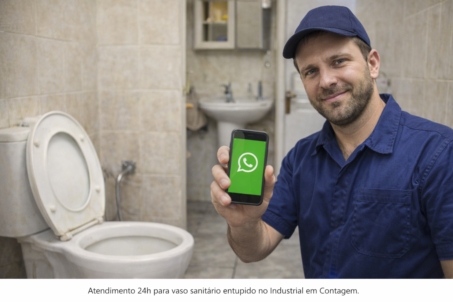 atendimento 24h para vaso sanitário entupido no Industrial em Contagem