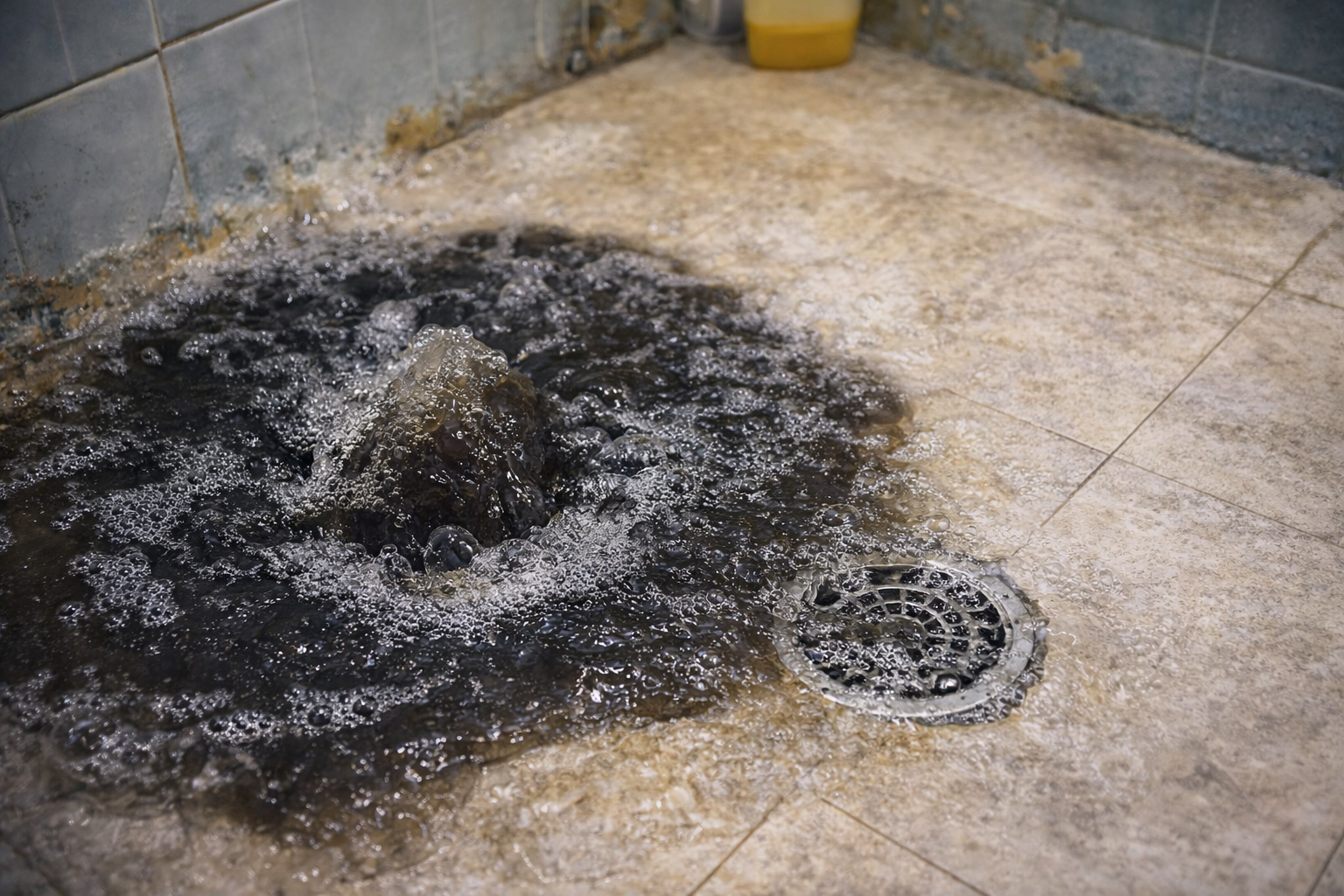 água voltando pelo ralo em Contagem